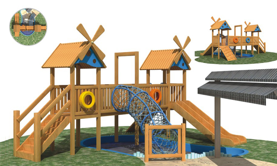 木制滑梯YH-9Z10A. 木制滑梯YH-9Z10A.