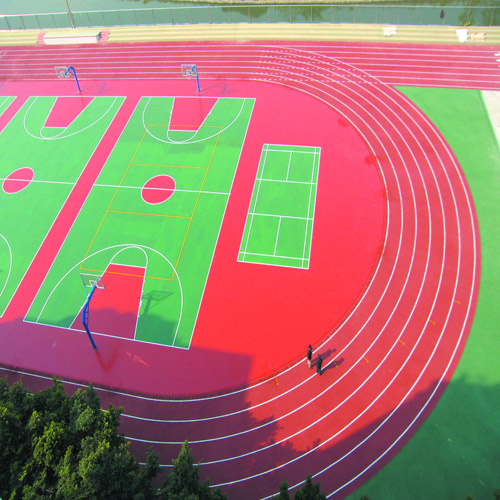 淮南第二中學混合式<a href=http://www.anhaohn.com target=_blank class=infotextkey>塑膠跑道</a>