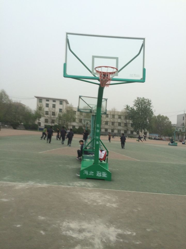 GYTY-A008移動式綠色單臂籃球架