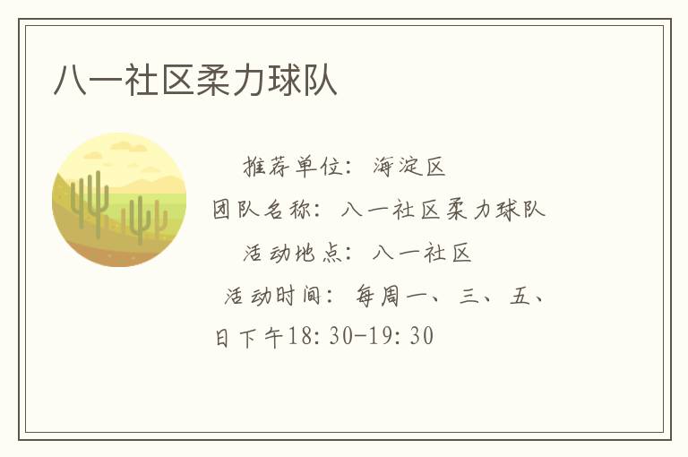八一社區(qū)柔力球隊(duì)