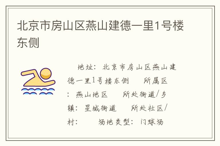 北京市房山區(qū)燕山建德一里1號樓東側(cè)