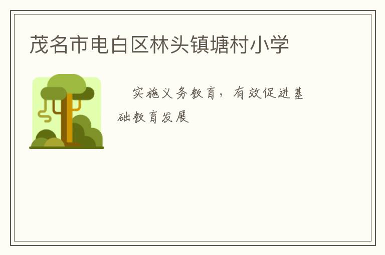 茂名市電白區(qū)林頭鎮(zhèn)塘村小學(xué)