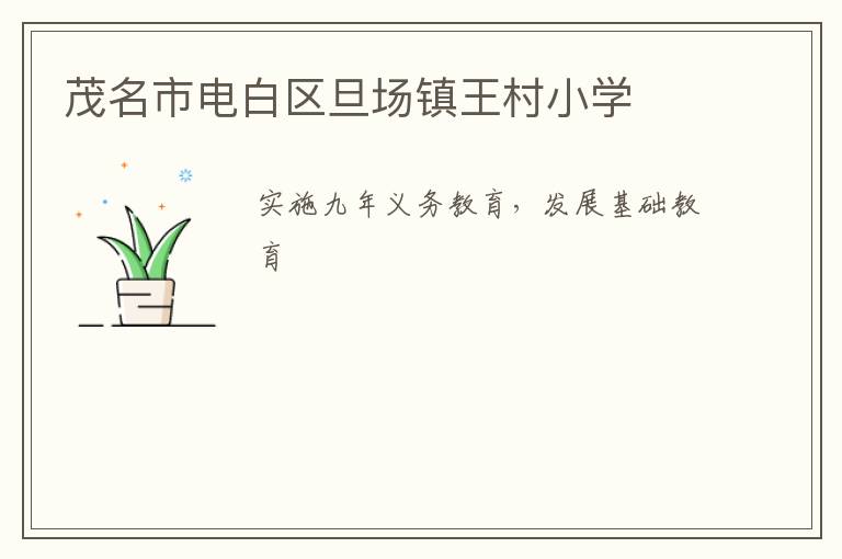 茂名市電白區(qū)旦場(chǎng)鎮(zhèn)王村小學(xué)