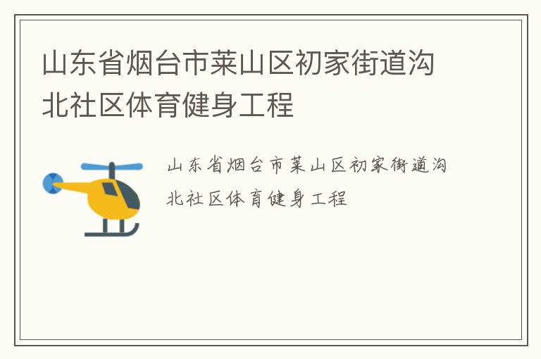 山東省煙臺市萊山區(qū)初家街道溝北社區(qū)體育健身工程