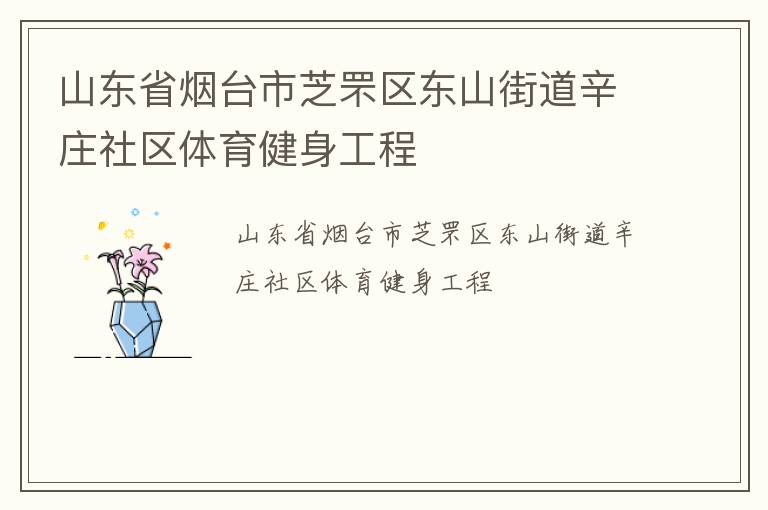 山東省煙臺市芝罘區(qū)東山街道辛莊社區(qū)體育健身工程