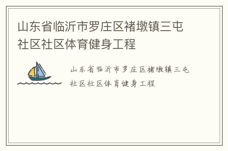 山東省臨沂市羅莊區(qū)褚墩鎮(zhèn)三屯社區(qū)社區(qū)體育健身工程