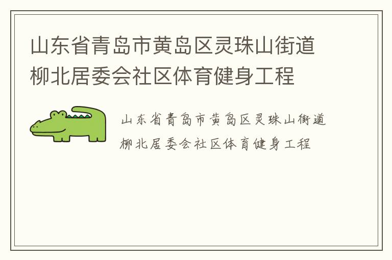 山東省青島市黃島區(qū)靈珠山街道柳北居委會社區(qū)體育健身工程