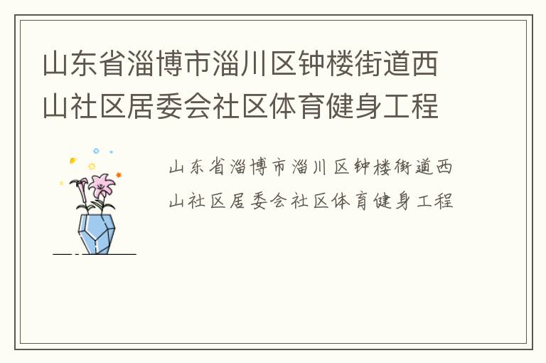 山東省淄博市淄川區(qū)鐘樓街道西山社區(qū)居委會社區(qū)體育健身工程