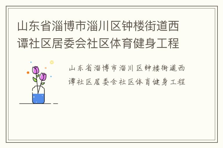 山東省淄博市淄川區(qū)鐘樓街道西譚社區(qū)居委會(huì)社區(qū)體育健身工程