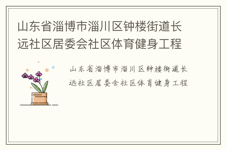 山東省淄博市淄川區(qū)鐘樓街道長遠(yuǎn)社區(qū)居委會社區(qū)體育健身工程