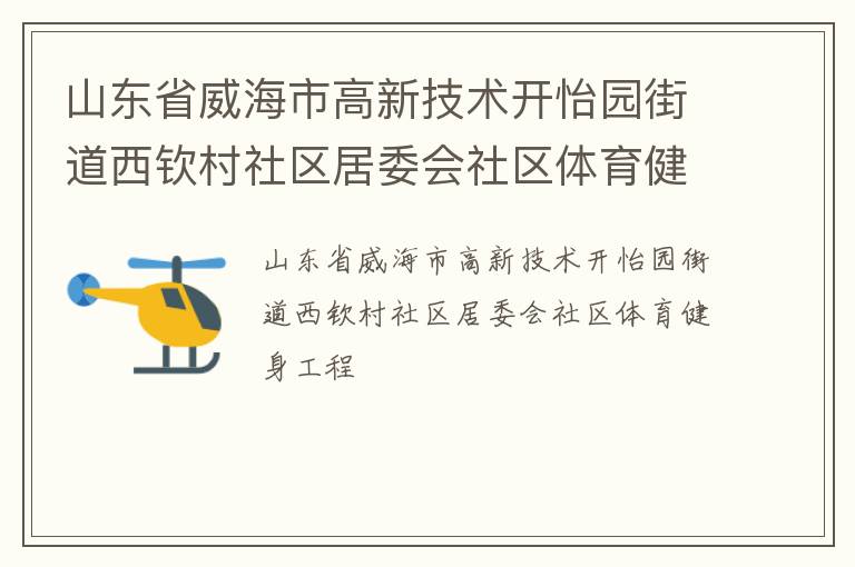山東省威海市高新技術開怡園街道西欽村社區(qū)居委會社區(qū)體育健身工程