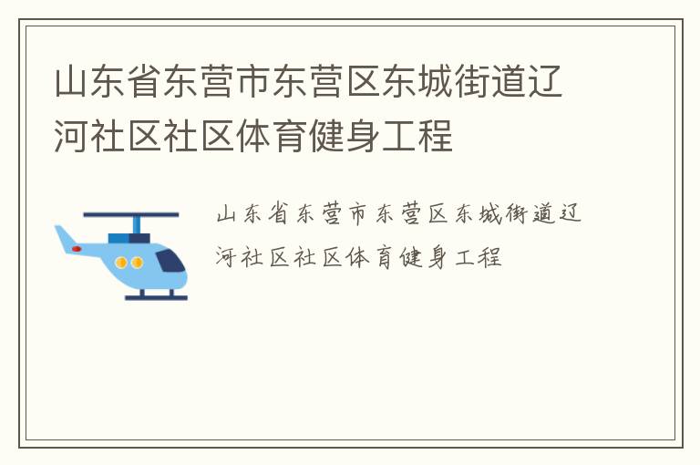 山東省東營市東營區(qū)東城街道遼河社區(qū)社區(qū)體育健身工程