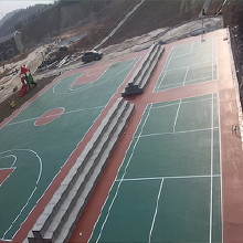 懸浮拼裝地板 場地鋪設器材 塑膠跑道材料生產(chǎn)廠家-湖南優(yōu)冠體育材料有限公司，塑膠跑道，塑膠球場