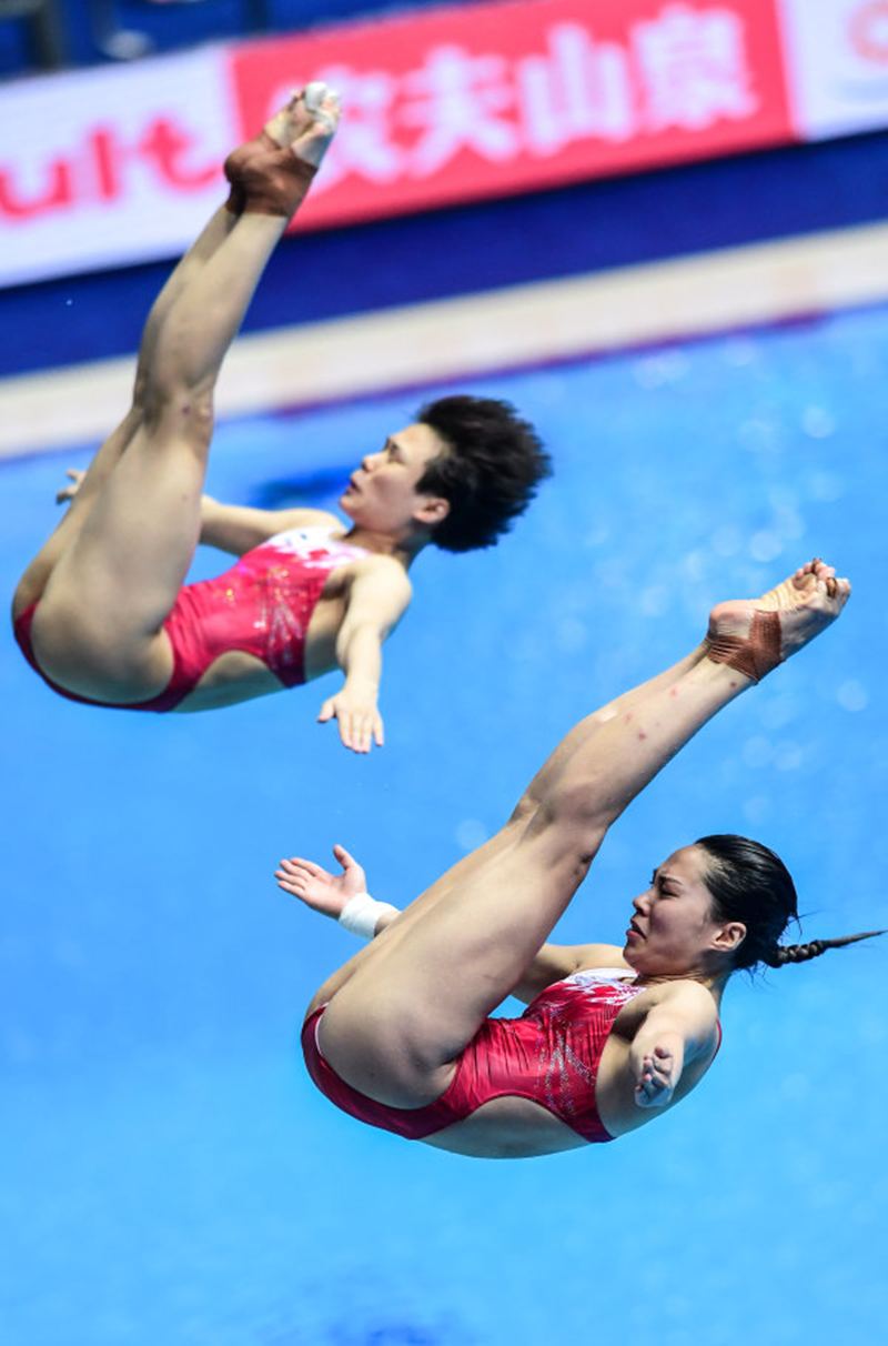 實現(xiàn)女雙3米板十連冠 沒有最好只有更好