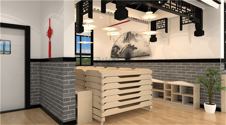 南方幼兒園室內(nèi)整體設(shè)計(jì):中式教室 南方幼兒園室內(nèi)整體設(shè)計(jì):中式教室