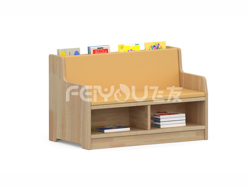 實木書柜學習互動沙發(fā)書架-027