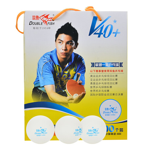 雙魚展翅V40+一星乒乓球(100個(gè)裝)