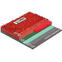 江河體育新國(guó)標(biāo)預(yù)制型草坪塑膠跑道直銷耐磨防水 學(xué)校操場(chǎng)塑膠跑道材料生產(chǎn)廠家