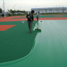 定制戶外運動場硅pu材料羽毛球場籃球場學(xué)校丙烯酸全國施工